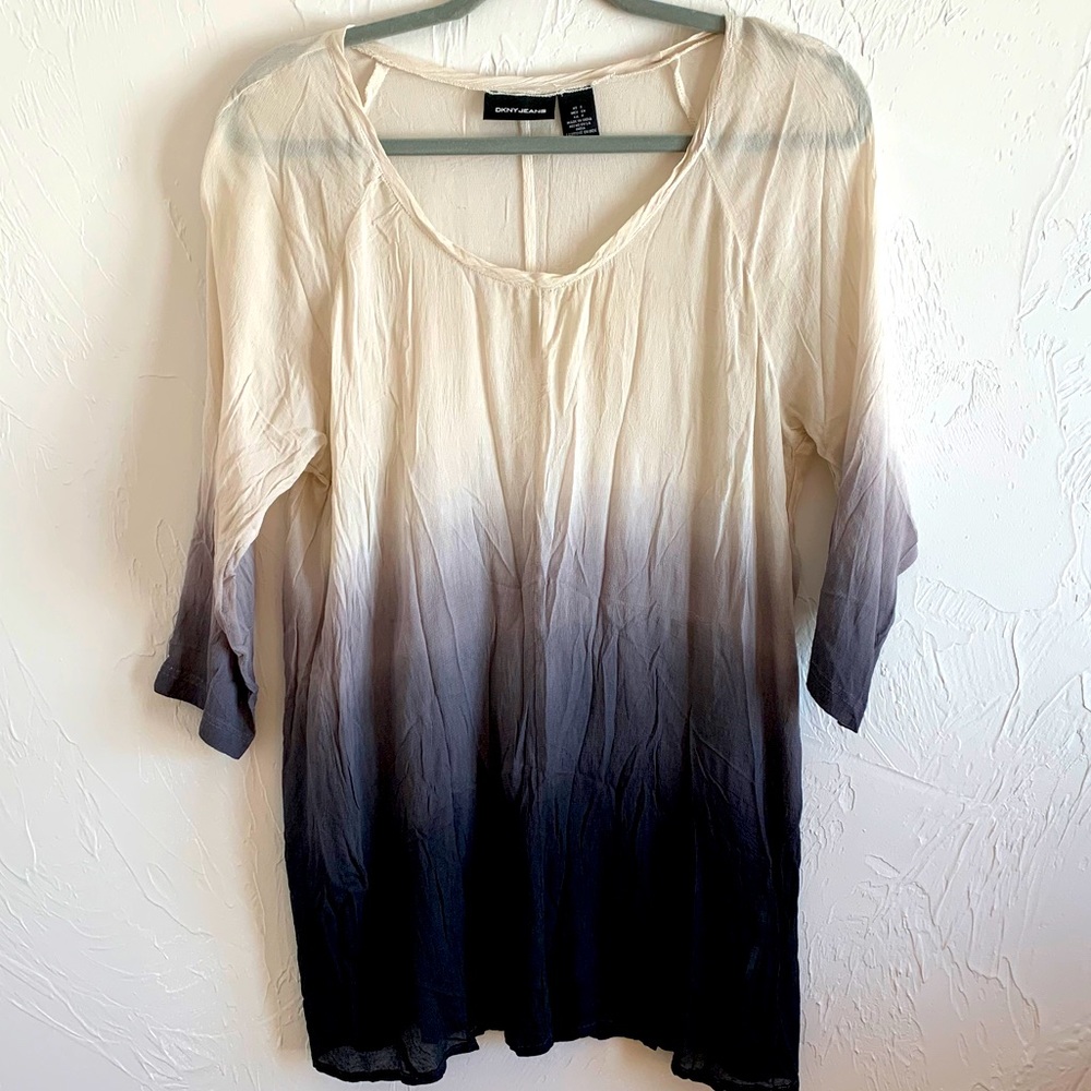 DKNY Jeans sheer ombré tunic - Small